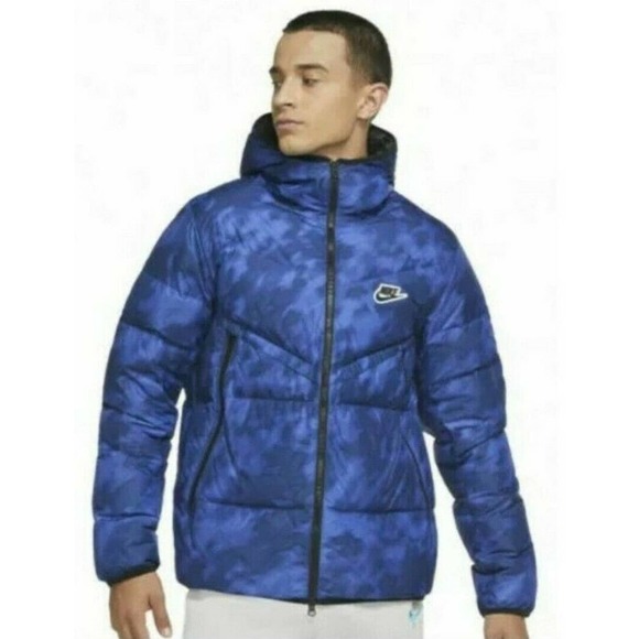 Nike Other - NIKE MEN'S DOWN WINDRUNNER CAMO JACKET BLUE CU4406 492 SIZE XL